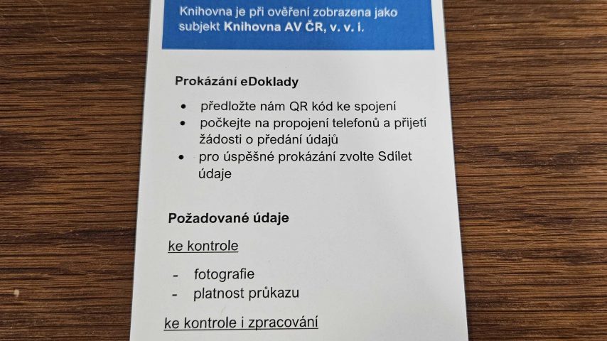 Informační leták k eDokladům